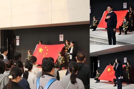 纪念馆前的实景课堂